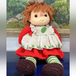 Strawberry Shortcake Ice Cream Doll Girl Redhead Yarn Hair Plastic Vintage 80s
